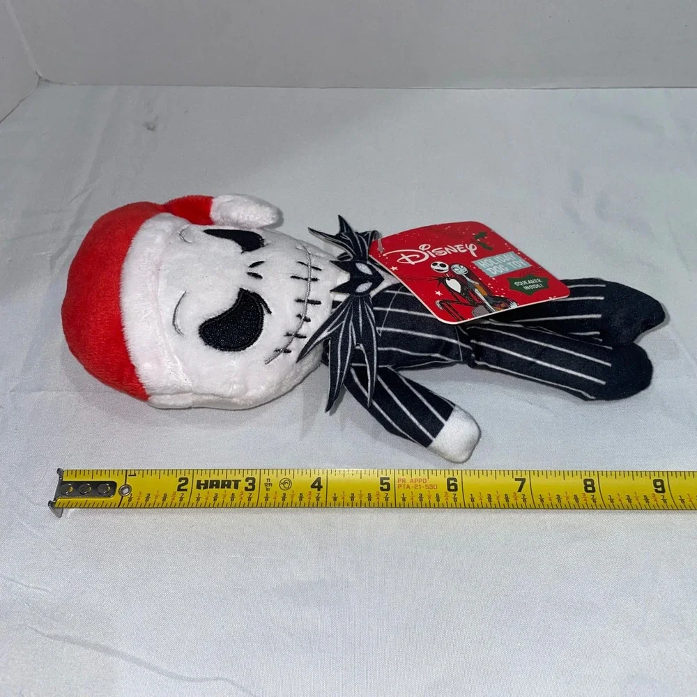 Disney Jack Skellington Nightmare Before Christmas Holiday Plush Squeaky Dog Toy